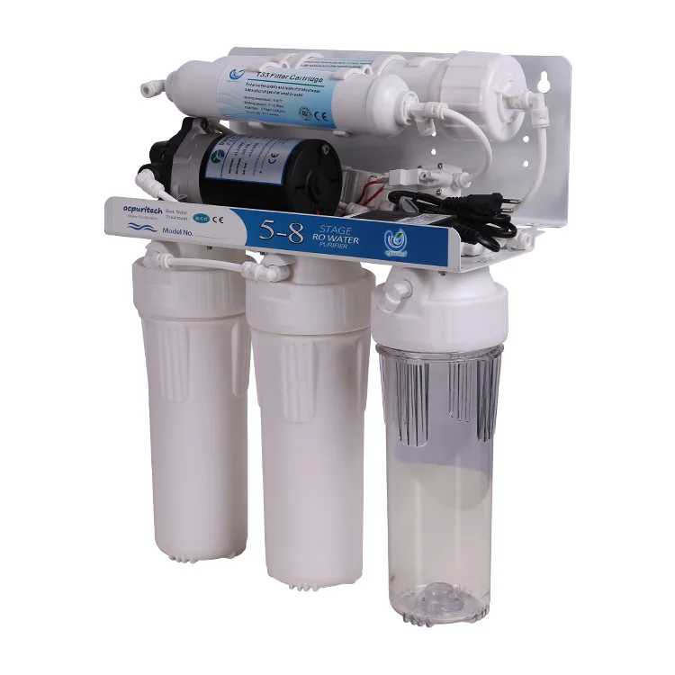 Ro Filter Reverse Osmosis Water Filter for Home House Water Treatment 75 GPD Electric Carton Ce Water Purification D1 Wall 220