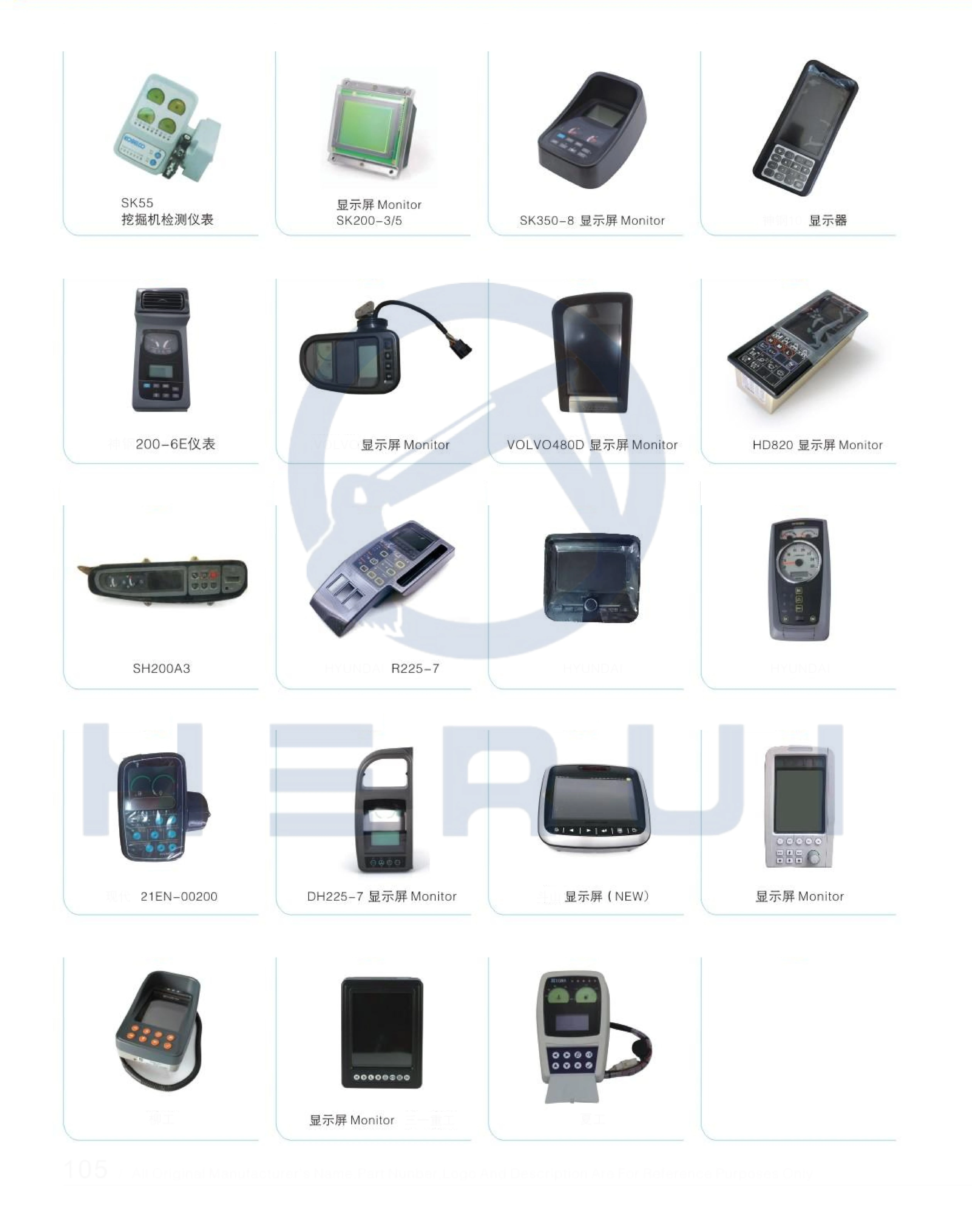 E320D E330D Electric Monitor LCD for Caterpillar Excavators