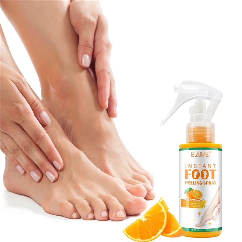 Elaimei 100ml Green Tea Orange Oil Instant Foot Peeling Spray Skin