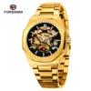 Gold case-black dial