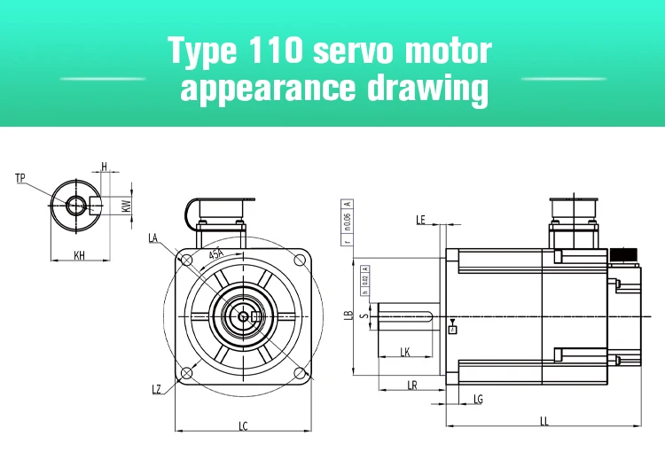 CNC lathe machine AC 220V servo motor and drive kit Ethercat CANopen 2kw 9.55N.m 485 speed and analog control servo drive motor details