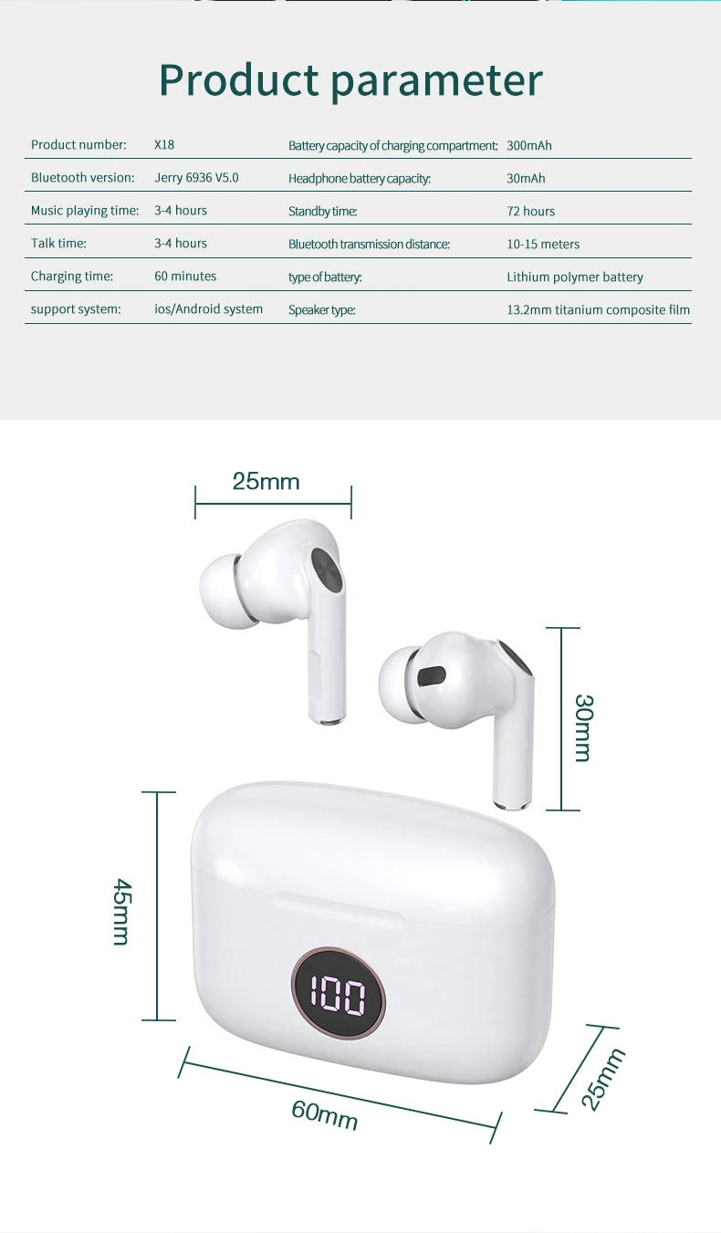 Oem Odm Tws Sport Bt Version 5.0 Headphone Earphone Music Earbuds - ANKUX.COM