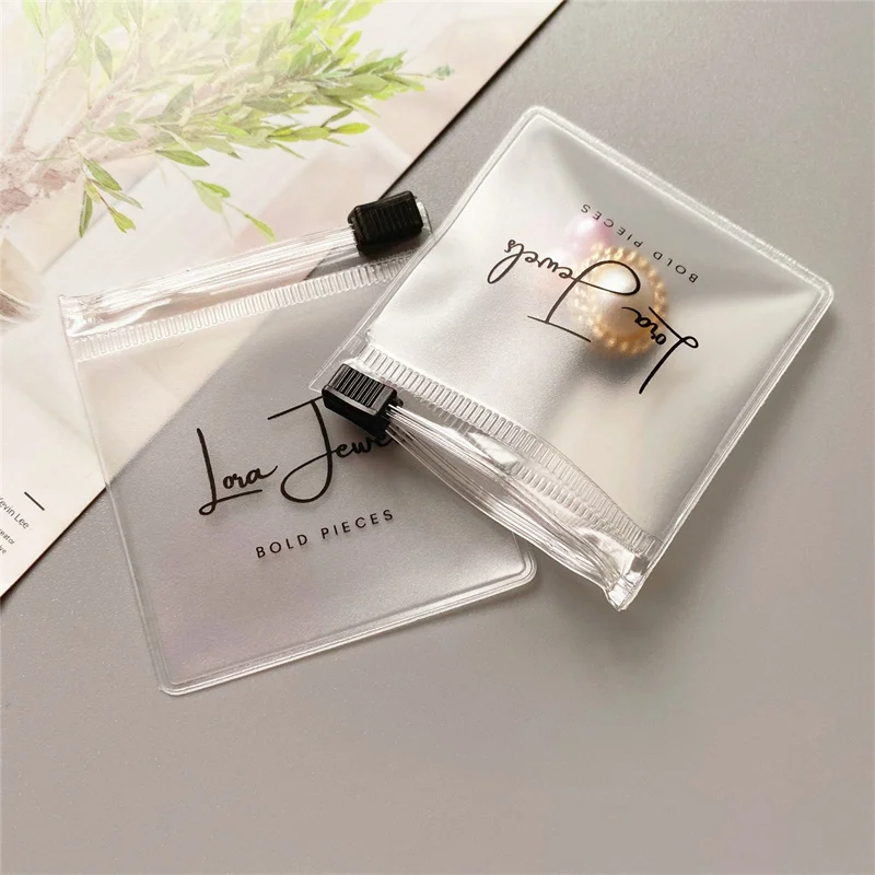 Custom Print Logo Plastic Ziplock Pouch Zip Lock Pvc Small Square