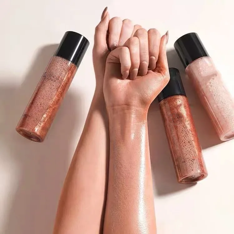 Набор для профессионального макияжа блестящий стойкий спрей Осветляющий Увлажняющий жидкий Хайлайтер с фирменной этикеткой без логотипа