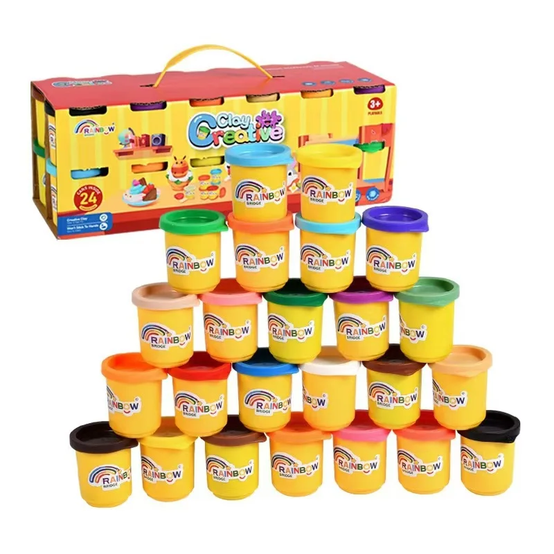 2024 Plasticine Clay Modeling Compound 6/8/10/24-Pack Case of Assorted Colors Back to School Gifts Preschool Toys for Kids