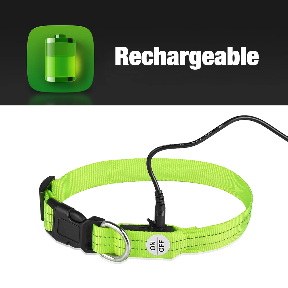 New Product Custom Designer Led Light up Pet Dog Collar for Big Small Dog