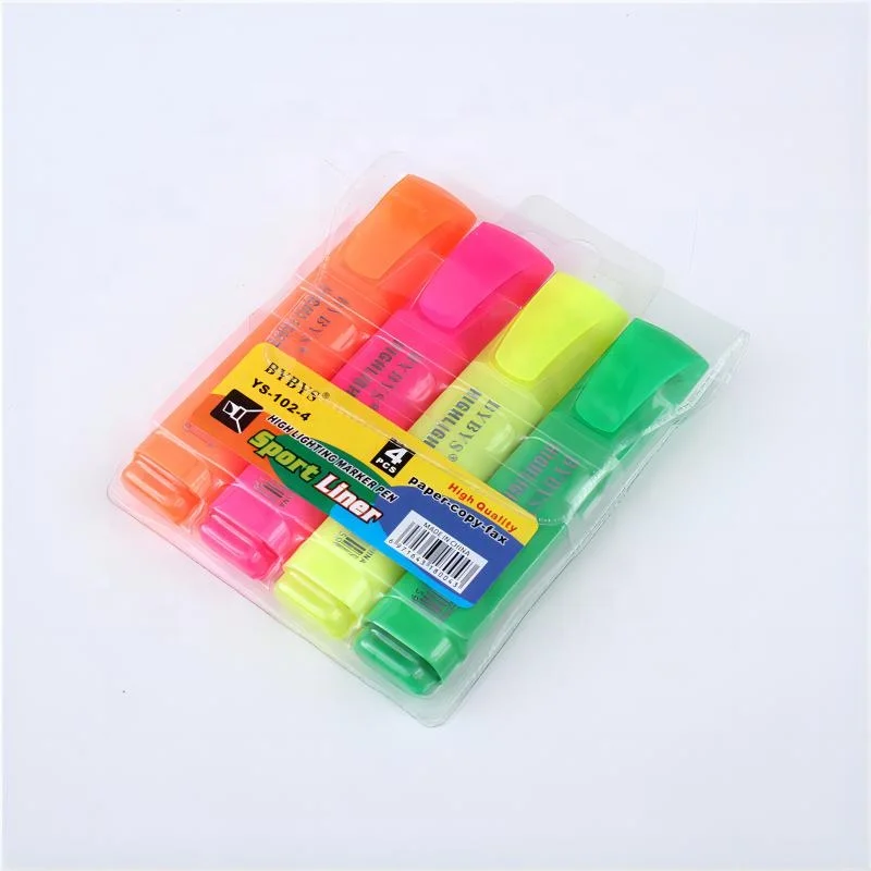 Highlighter pena warna neon alat tulis Highlighter palet warna Set kustom  Novelty OEM disesuaikan Logo gaya sekolah