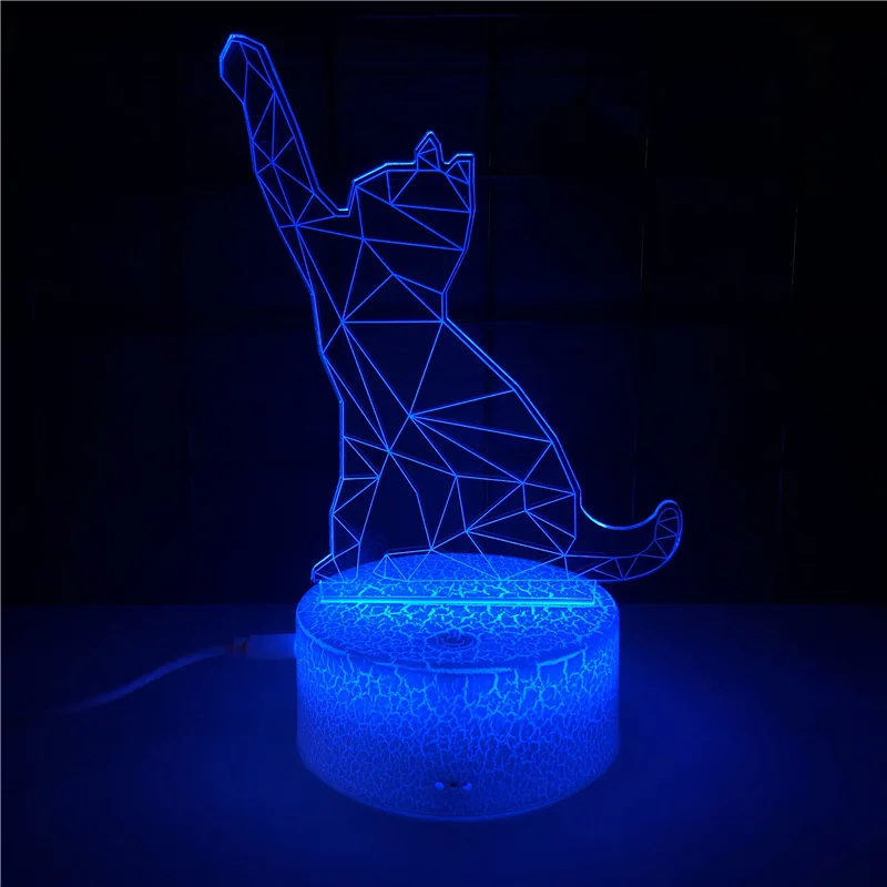Zogiftsヘッド3Dホログラムイリュージョンタッチスイッチ付きの