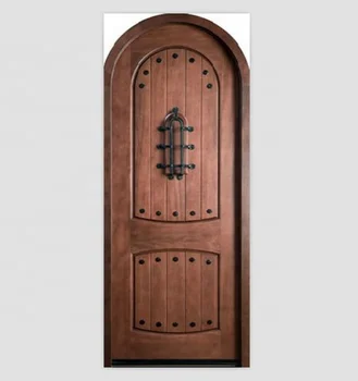 Radius Top Doors with Iron Grill Exterior Round Top Doors with Speakeasy