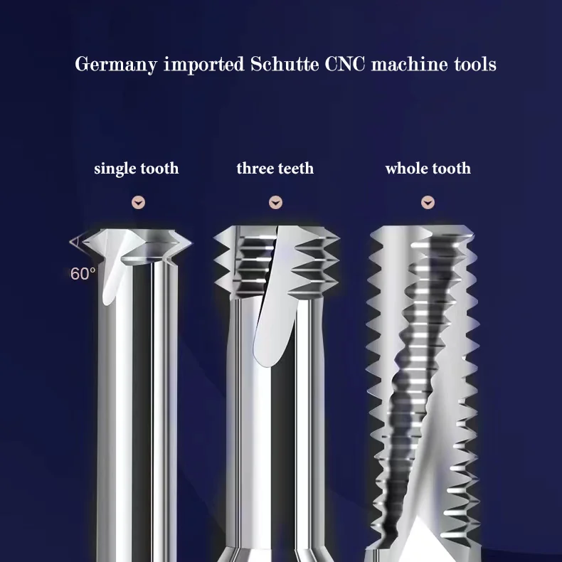 Cnc Machining Thread Milling Cutter for Steel Cutting Tool Endmill Solid Carbide Trapezoidal English Rc Npt Thread End Mill