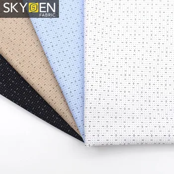 China manufacturer Skygen white black brown gray medium weight plain woven  72% polyester 25% viscose 3% spandex plain fabric