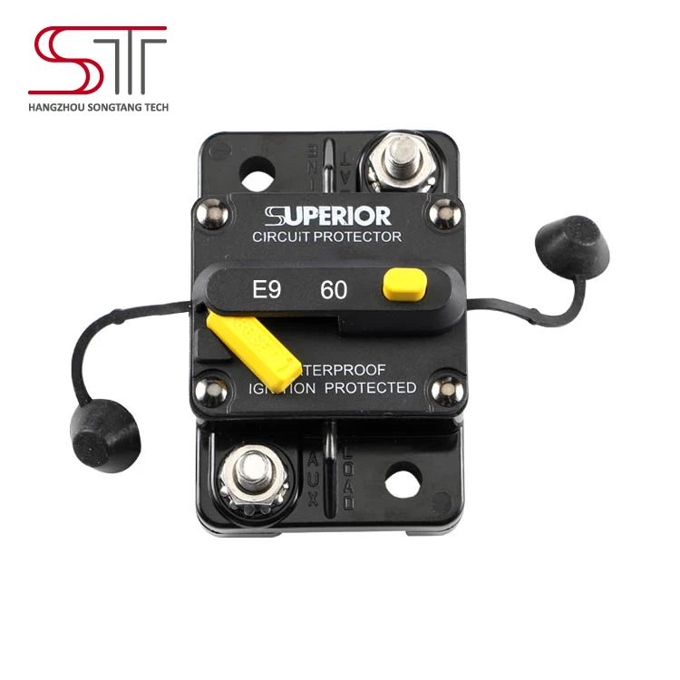 E99 60A Hi-Amp Manual Reset Bimetal Waterproof IP67 Car Dc Circuit Breakers