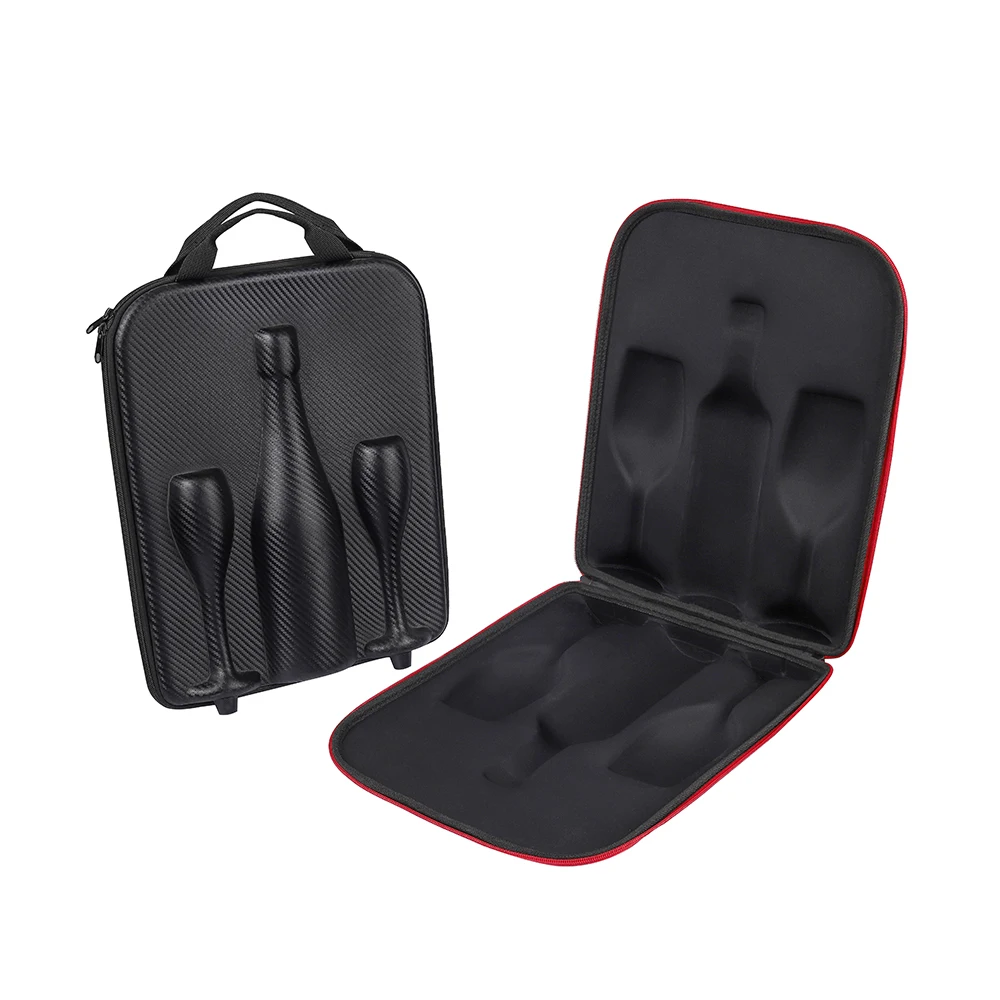 Waterproof Lightweight Custom Logo Size Eva Wine Case Wine Travel Case
