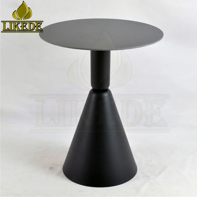 New Black Cast Iron Trumpet Conical Round Steel Table Leg Decorative Outdoor Coffee Table Leg