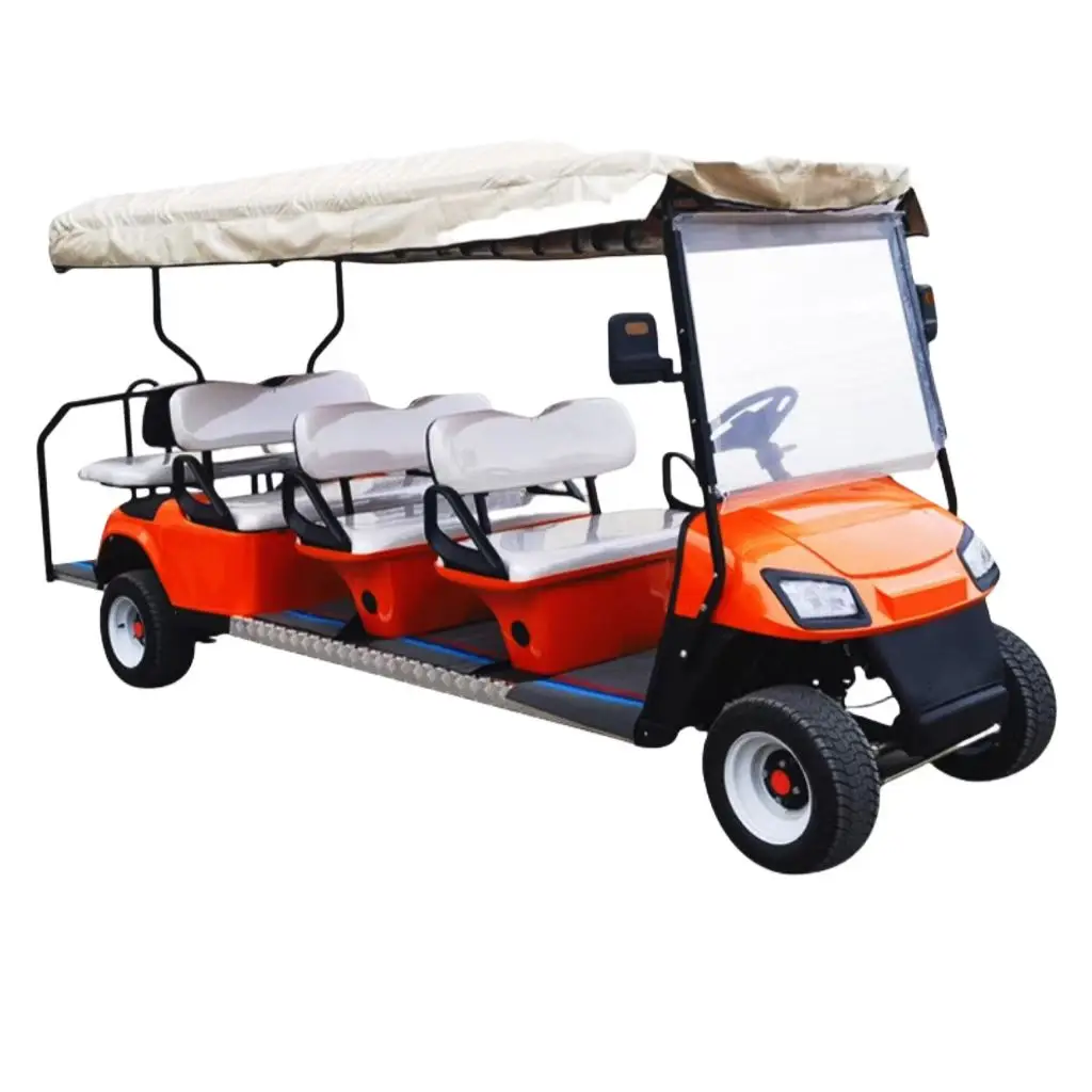 2025 Brand New Barato Baixos Preços Parison Elétrico Golf Cart 8 Lugares Laranja Golf Carts 2025SDZX12PTPR13702