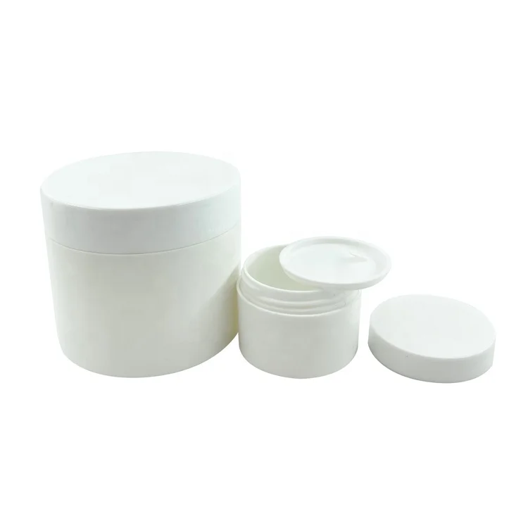 Double Layer 10ml 50ml 100ml 200ml 250ml PP Plastic Cosmetic Cream Pot with Cover and Spot White PP Cream Pot