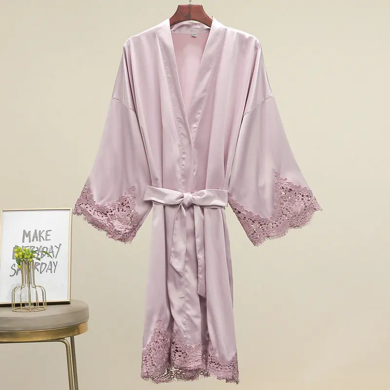 silk bride robe