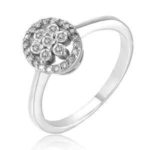 18K White Gold Plated Cubic Zirconia Eternity Ring Stylish Fine Gemstone Jewelry for Wedding Promises Engagements for Women