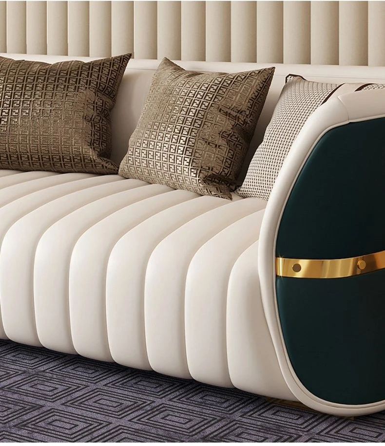 Light Luxury Modern Leather Sofa Combination Simple Living Room Furniture