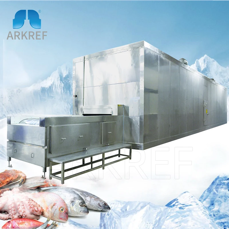 ARKREF Stainless Steel Quick Freezing Small IQF Tunnel Freezer for Food Processing
