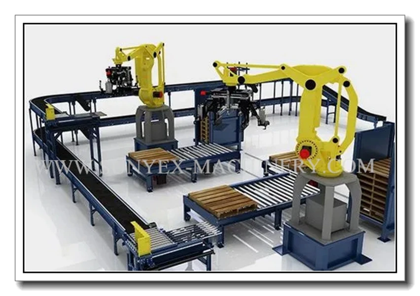 Sunyex Factory Custom Automatic Packaging Machine Palletizer Line Palletizing Robot Price Robotic Sewing Machine Glass Machine
