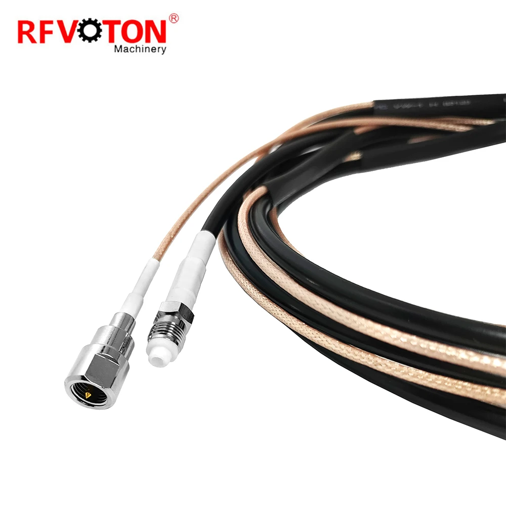 OEM/ODM  Jumper SMA Male To FME Male RG316 Twins Cable Assembly , FME Female To TNC Male RG58 Twins Cable Assembly supplier