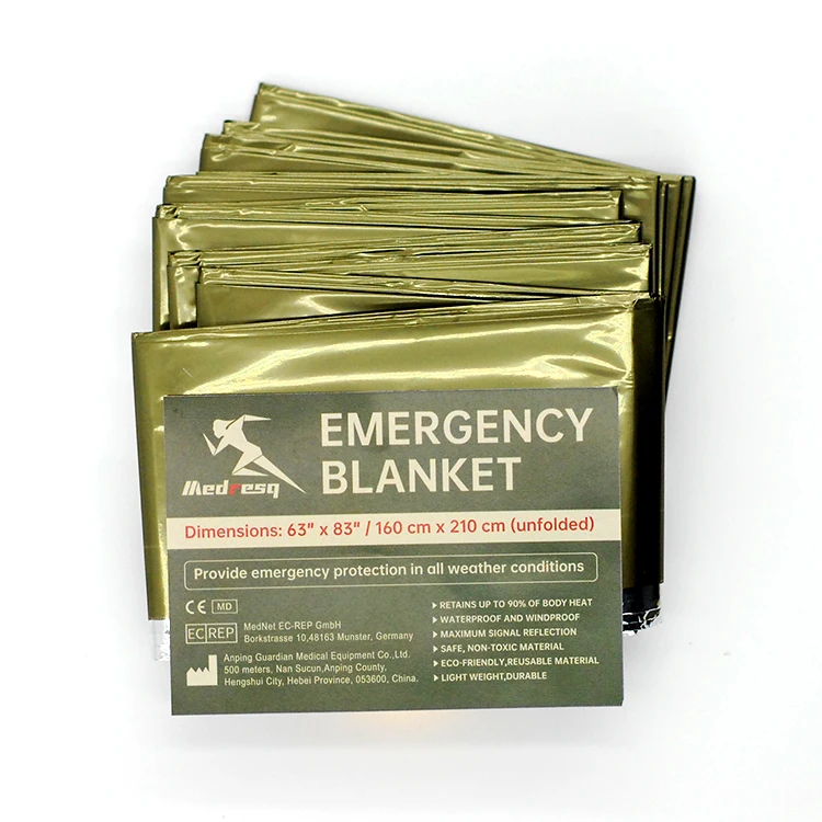 Medresq Factory Direct Sale Reflective Insulation Emergency Blankets Folding Thermal Blanket Hypothermia Blanket