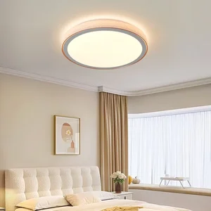 Modern Design Hardware PVC Lampshade Surface Mounted Family Office Living Room Bedroom 27W 48W LED Ceiling Light