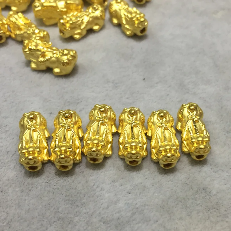 Real 999 Pure 24k Gold Pixiu Piyao Lucky Charms Pendants Women Ladies