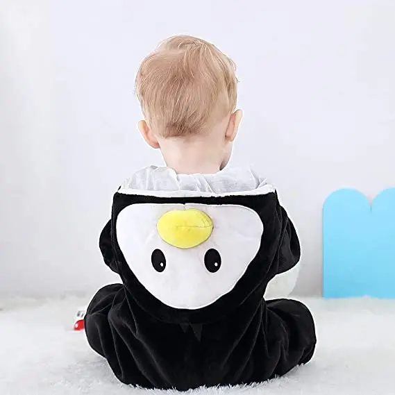 Unisex Baby Hooded Romper Outfits 0-24 Months