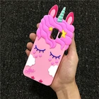 3D Cartoon Liquid Unicorn Horse Soft Silicone Case for Samsung Galaxy S3 S4 S5 S6 S7 Edge S8 S9 Plus Note 8 9 A5 A6 A7 A8 2018