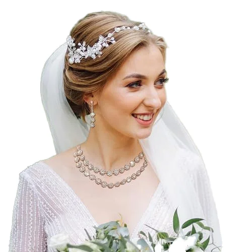 Gold Plated Bridal Jewelry Set with Rhinestone Choker