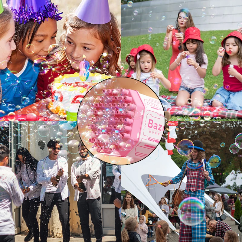 Электрическая пузырчатая машина большой объема, воздуходувка для пузырей, автоматический пузырчатый пистолет для детей