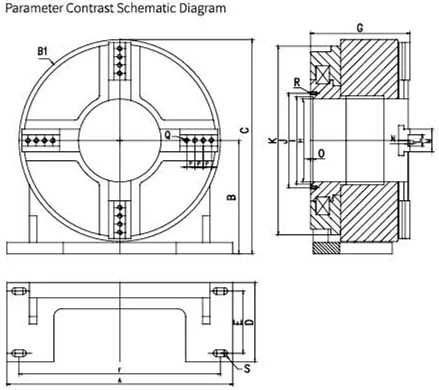 110mm Diameter 4 Jaw Pneumatic Power Chuck for Laser Pipe Cutter and CNC Lathe Machine with 3 Years Warranty