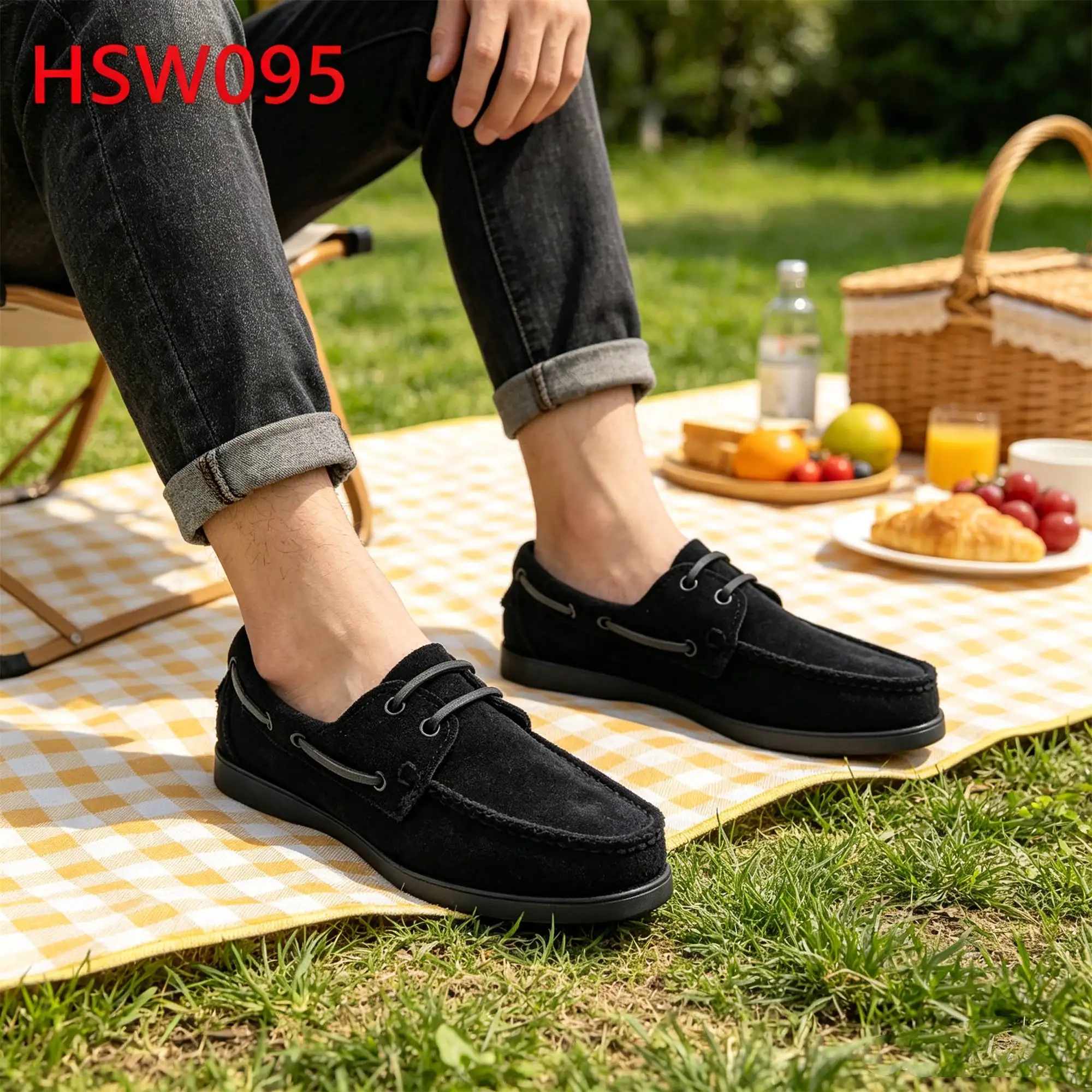 HY,Spain Popular Flat Anti-slip Rubber Outsole Multi Color Peas Shoes All-match Hand Welted Penny Shoes Daily Commute HSW095