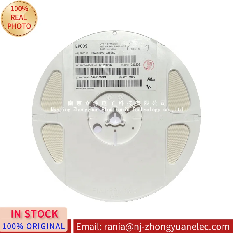 Epcos B57330v2103f260 Ntc热敏电阻0603 10k 1% B-3455 Ntc/无源电子元件/低压电路保护/断路器 ...