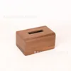 Caja de pañuelos de nogal negro