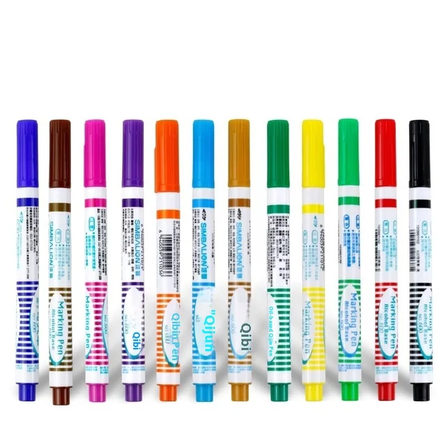 GF Factory Direct Quick Drying Type 1.0mm Fine Tip Single Head Drawing Markers Waterproof Permanent Paint Oil Based Marker Pens