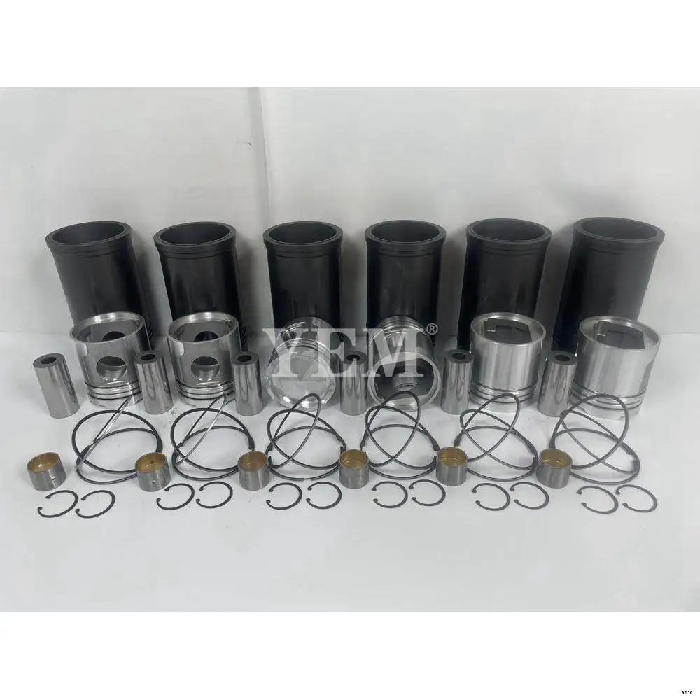 Liner Kit With Cylinder Piston Rings Liner Fit for Komatsu 6D155 Engine Replacement Parts