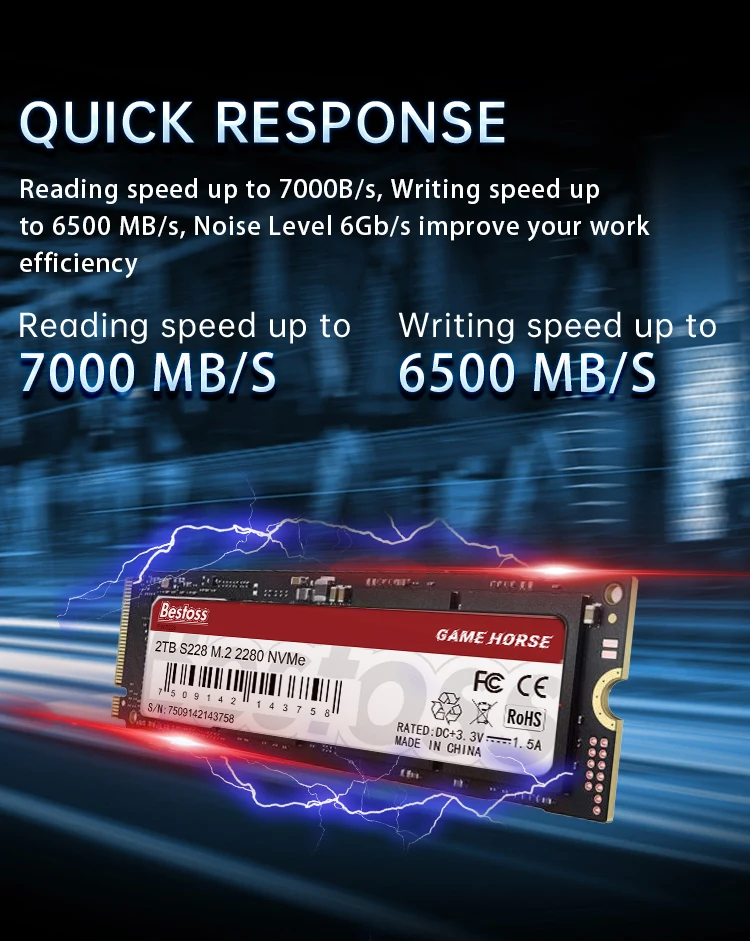 Bestoss Gen4 Ssd 512gb 1tb 2tb M2 Nvme Internal Gaming Solid State