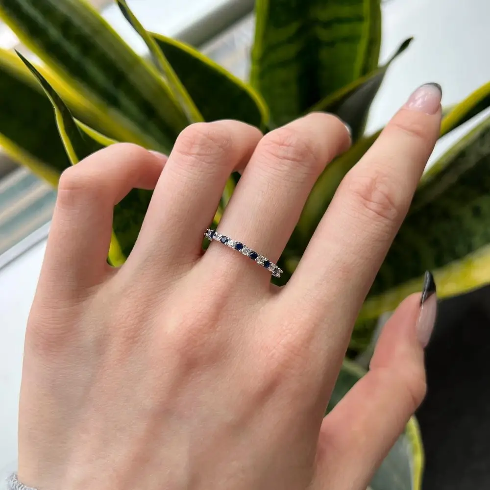 KAKODIY Short Gemstone Ring Girls Engagement Ring 925 Sterling Silver Women's Wedding Ring detail 7