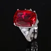 adjustable size Red corundum ring