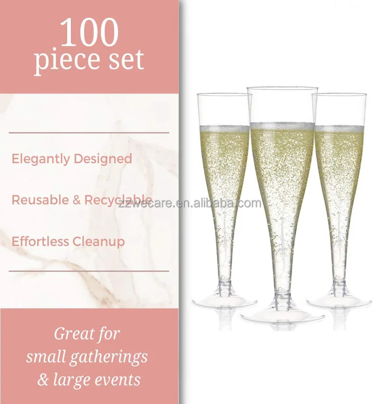 Disposable Parties Mimosa Glasses Plastic Cocktail Glasses Wedding Bulk