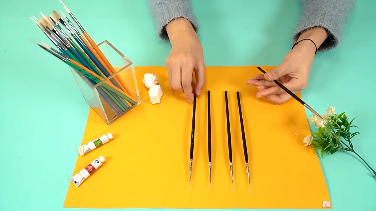 Professional Custom Food Grade Paint Brush 5pcs Fine Detail Paint