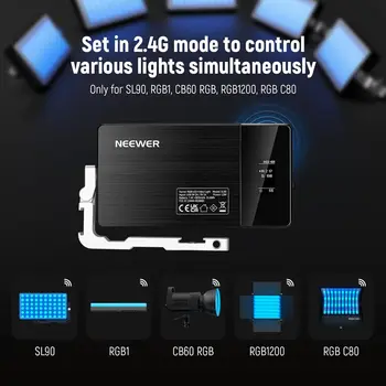 NEEWER RGB Video Light, 2500-10000K CRI97+ On Camera Selfie Light with App & 2.4G Control, 18 Light Scenes, 4300mAh Battery for product image