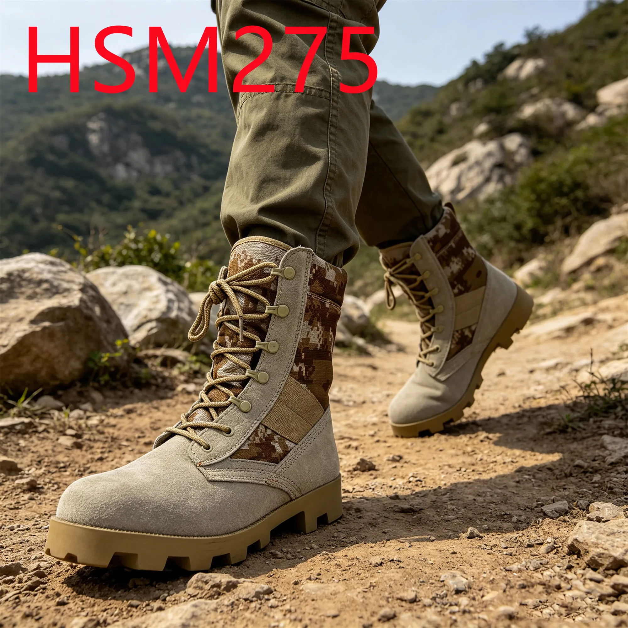 HY, Woodland keresztországos, extramagas keménységű gumitalpú taktikai felszerelési bakancsok, többféle helyzetre alkalmazható, álcázott dzsungelbakancsok cipzárral, HSM275