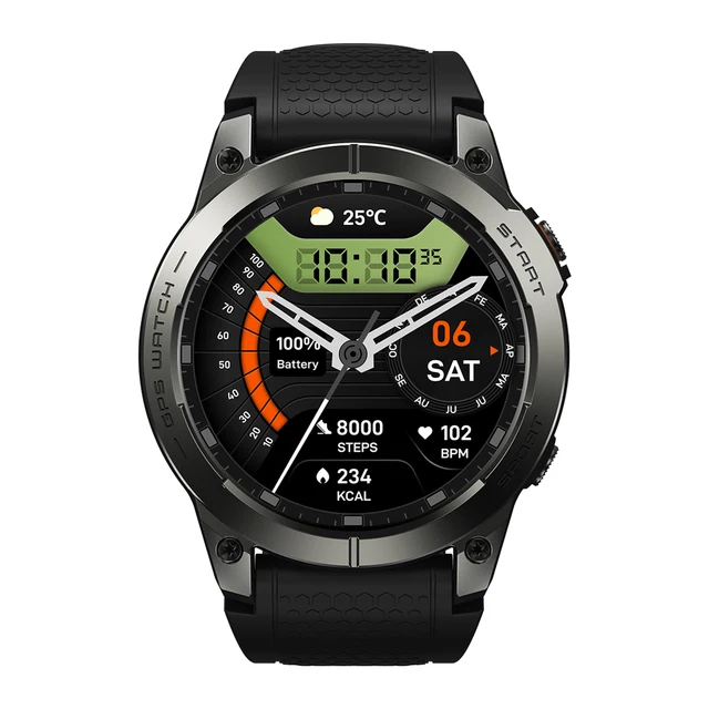 Zeblaze Stratos 3 Pro Built-in GPS & Route Import AMOLED Display Bluetooth Phone Calls GPS Smart Watch