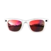 Monture blanche + verres à revêtement rouge