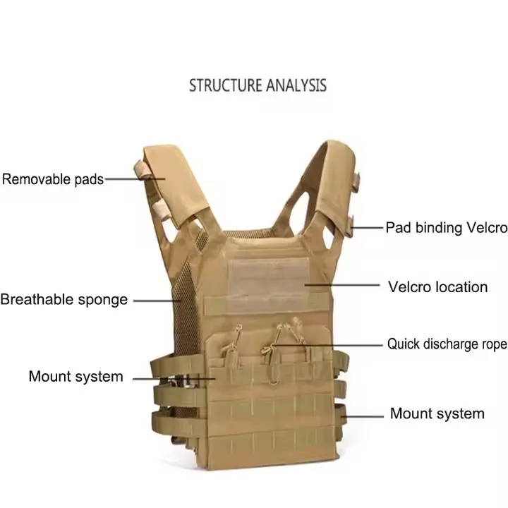Tactical Vest Customized Professional Adjustable Durable Tactical Vest For Outdoor Activity