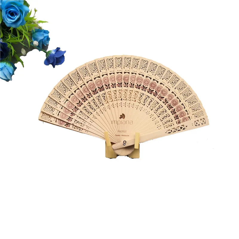 Special Hot Selling Popular Wooden Folding Hand Fans Personalized Chinese Carved Folding Wood Hand Fan